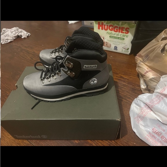 Timberland Black and Gray Outdoor Boots
